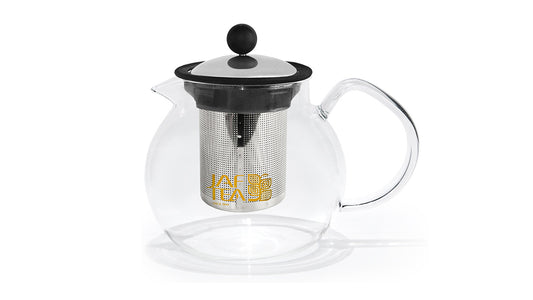 Tetera de vidrio Jaf Tea con infusor de acero inoxidable