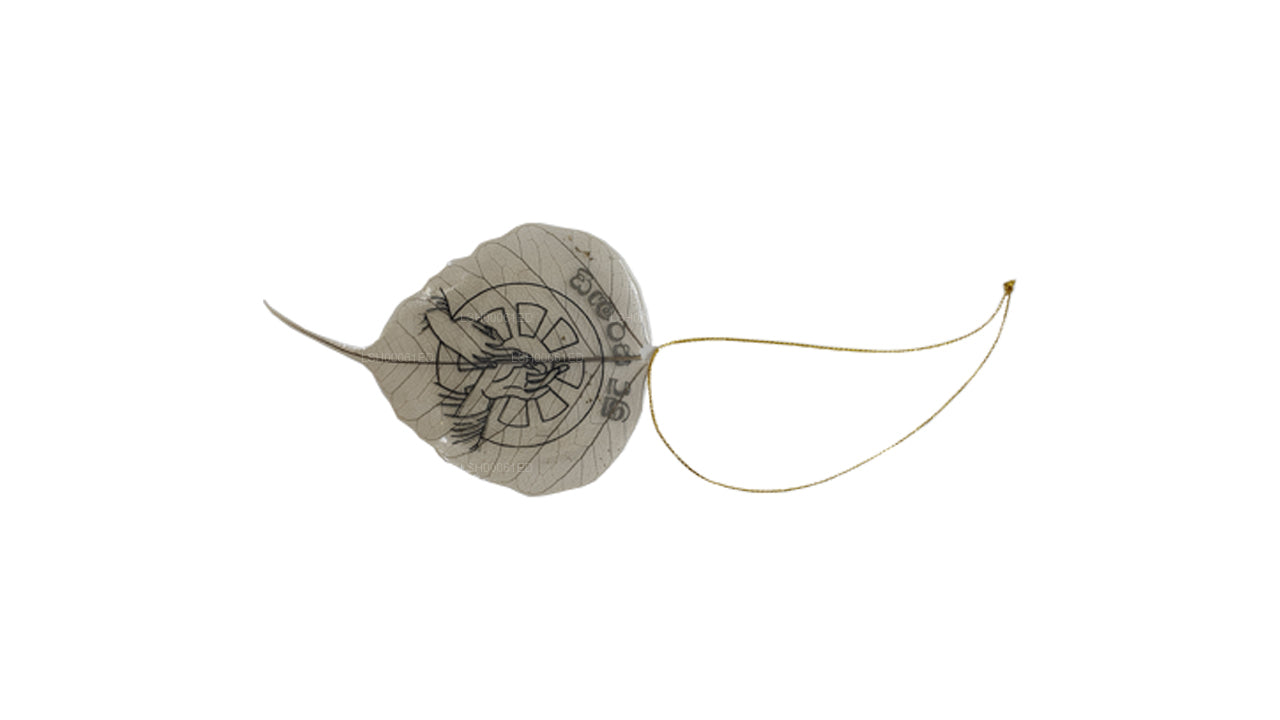 Adorno colgante de hojas de Bodhi naturales