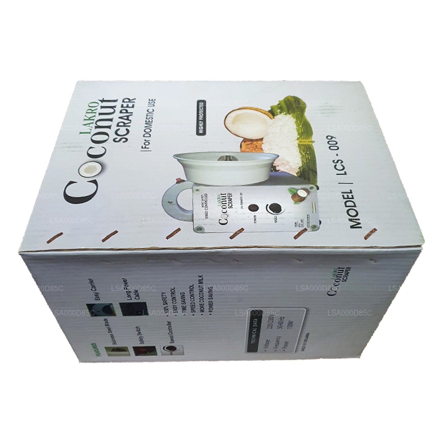 Raspador de coco eléctrico doméstico Lakpura (230 V)