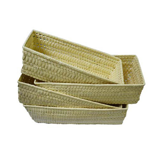 Lakpura® Palmyrah Basket Square Shape (Four Pieces) Design A