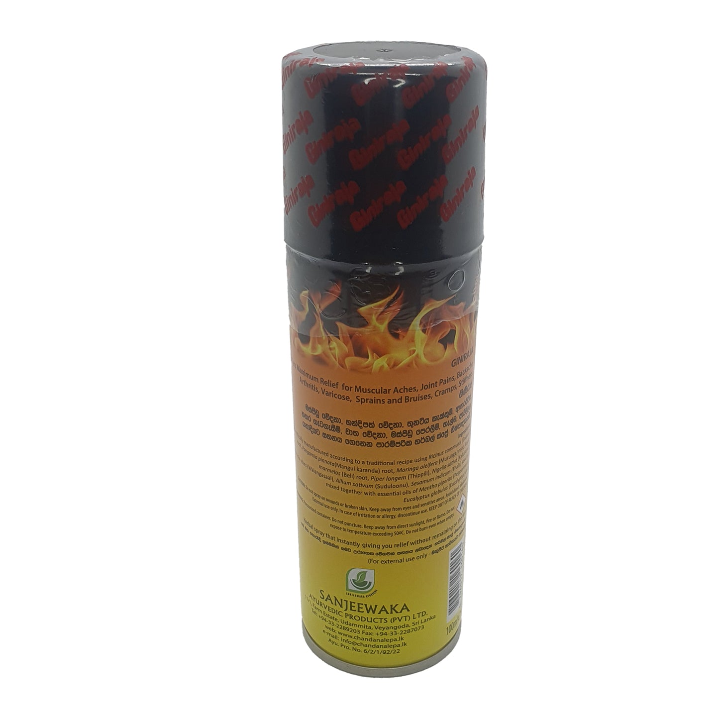 Spray herbal analgésico Chandanalepa Giniraja (100 ml)