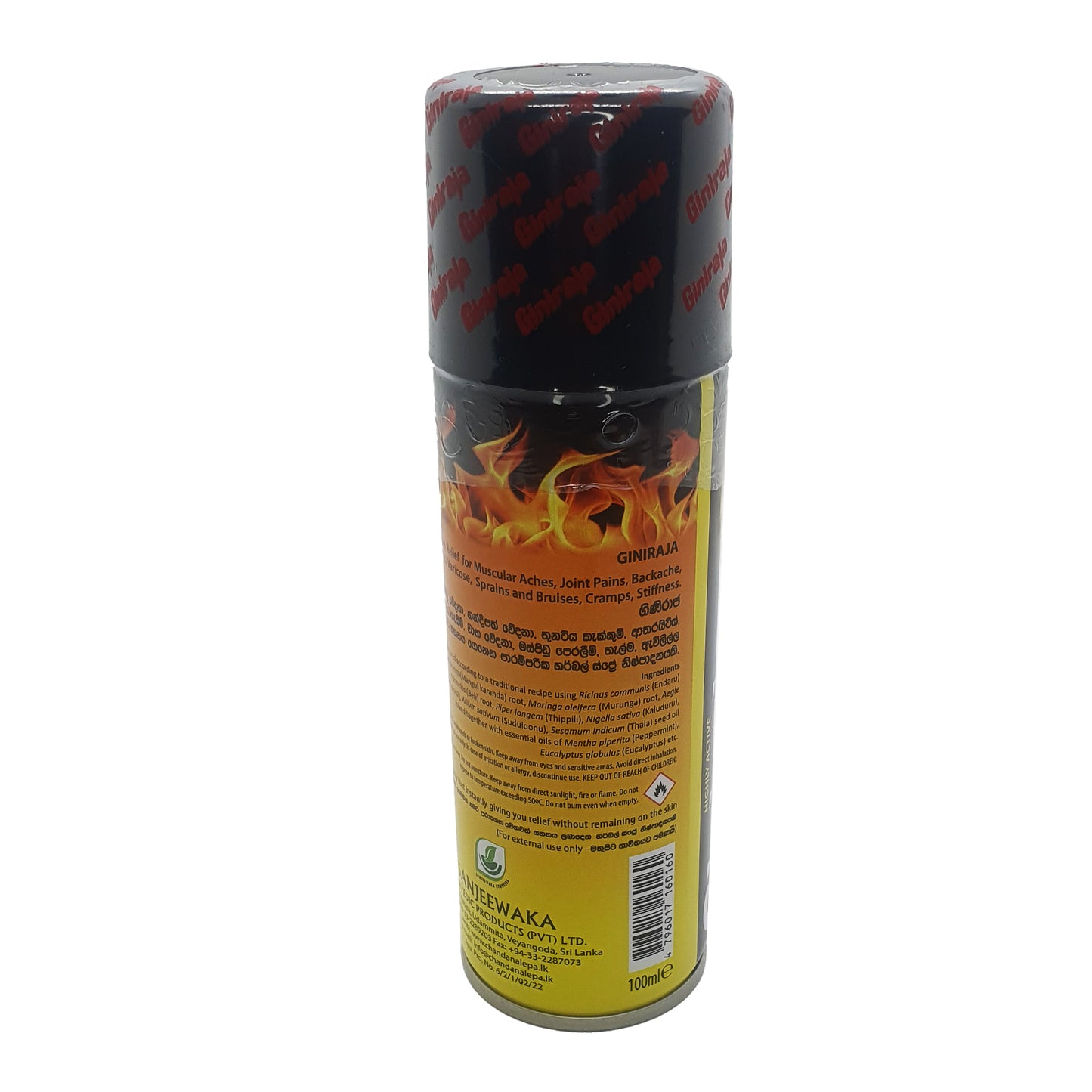 Spray herbal analgésico Chandanalepa Giniraja (100 ml)