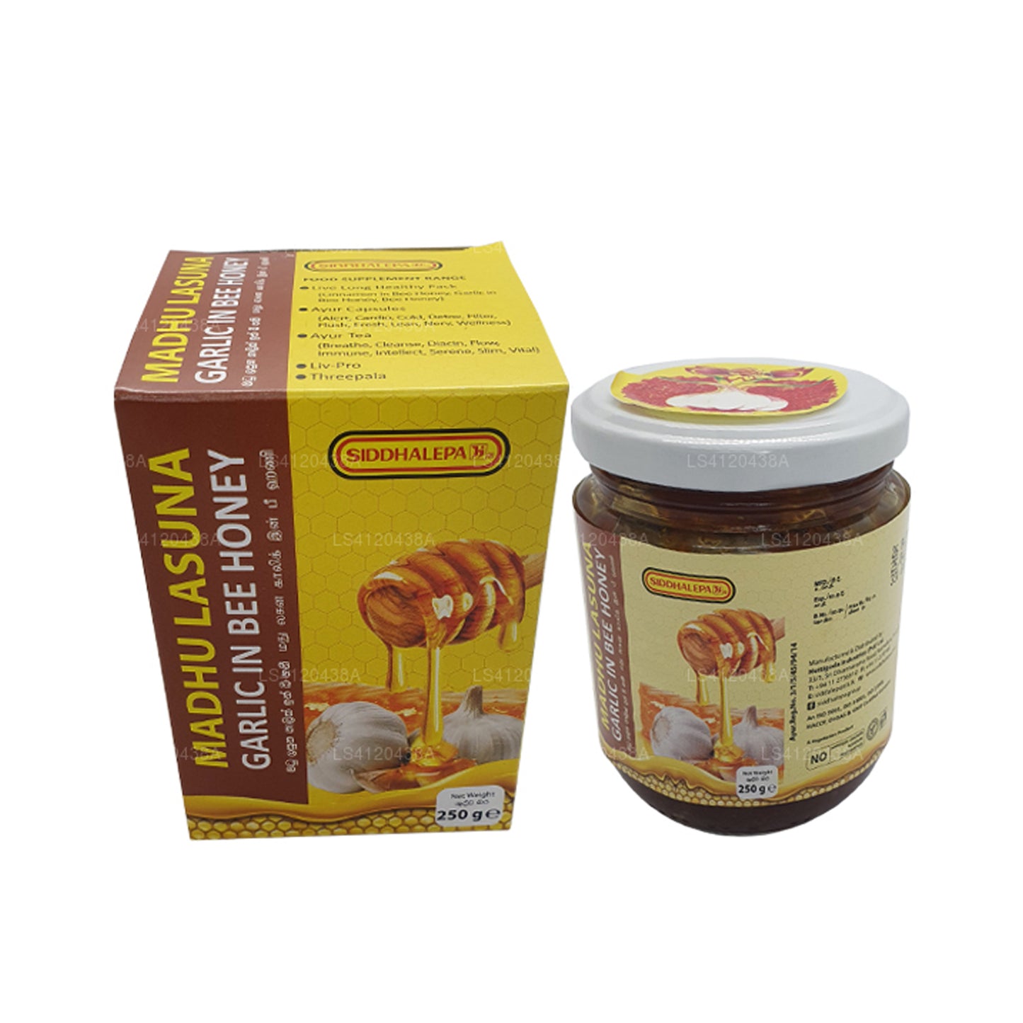 Siddhalepa Madhu Lasuna de ajo en miel de abeja (250 g)