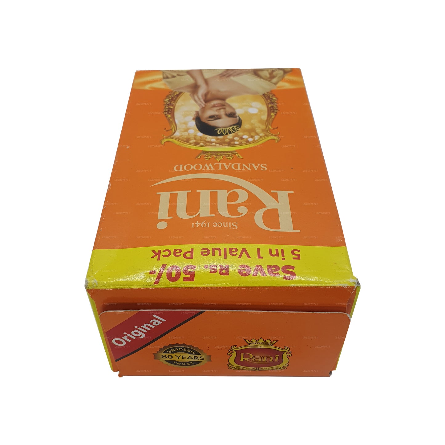 Jabón de sándalo Swadeshi Rani 5 en 1 (5 x 70 g)
