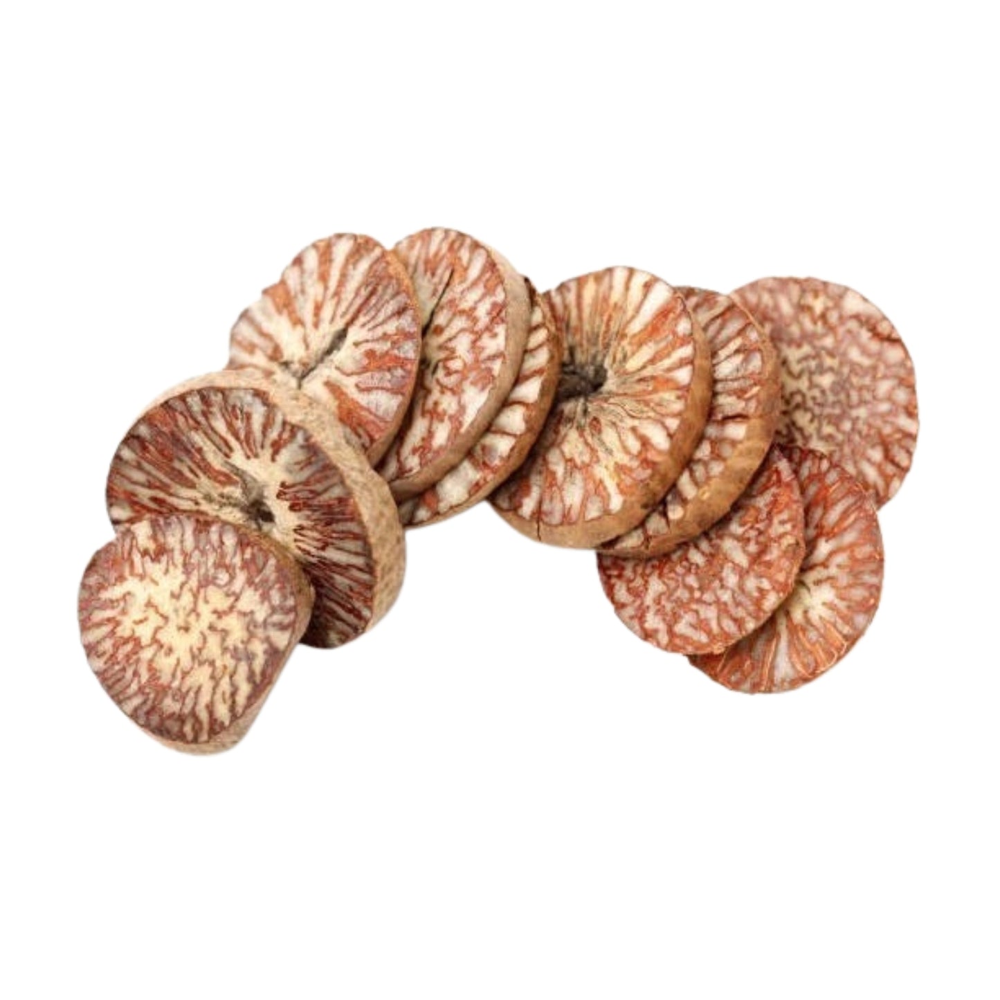 Rebanadas de nuez de betel Lakpura (Areca catechu)