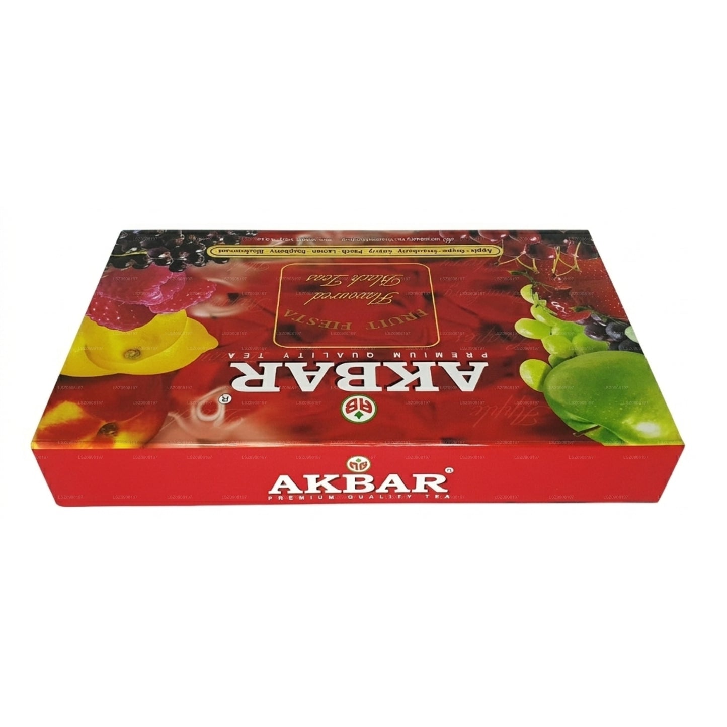 Caja de regalo Akbar Fruit Fiesta de té negro con sabor a 80 bolsitas de té (160 g)