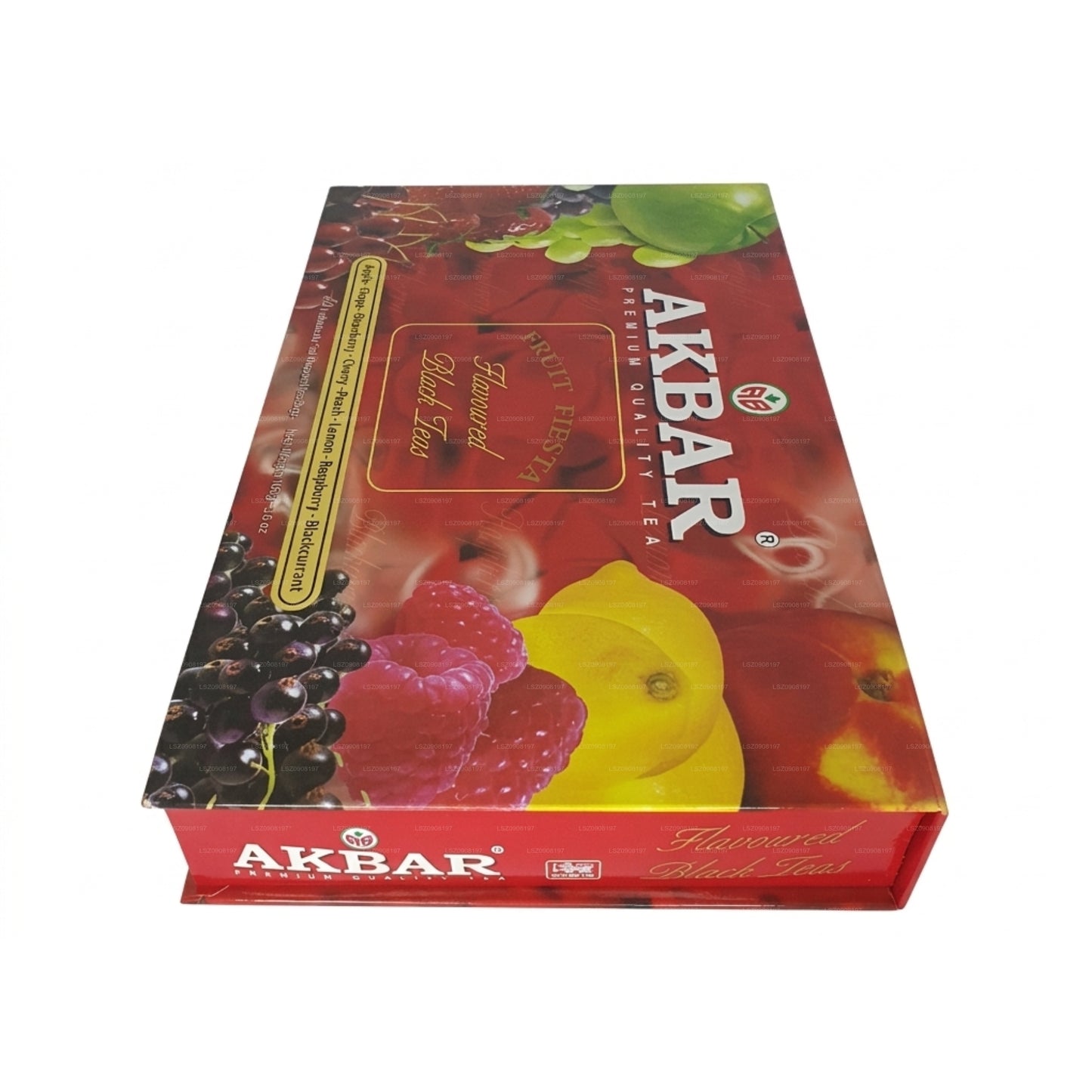Caja de regalo Akbar Fruit Fiesta de té negro con sabor a 80 bolsitas de té (160 g)