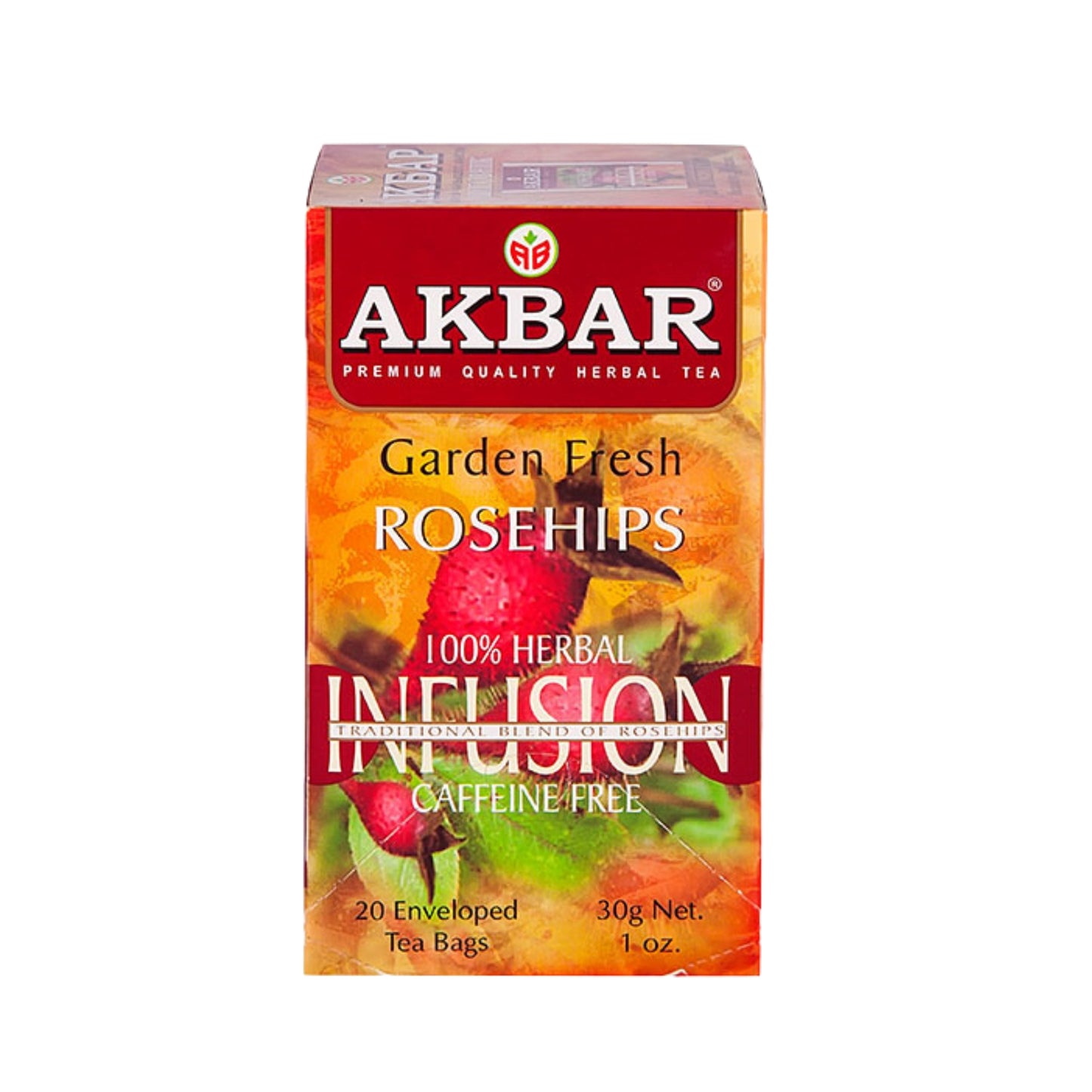 20 bolsitas de té con rosa mosqueta fresca Akbar Garden (30 g)