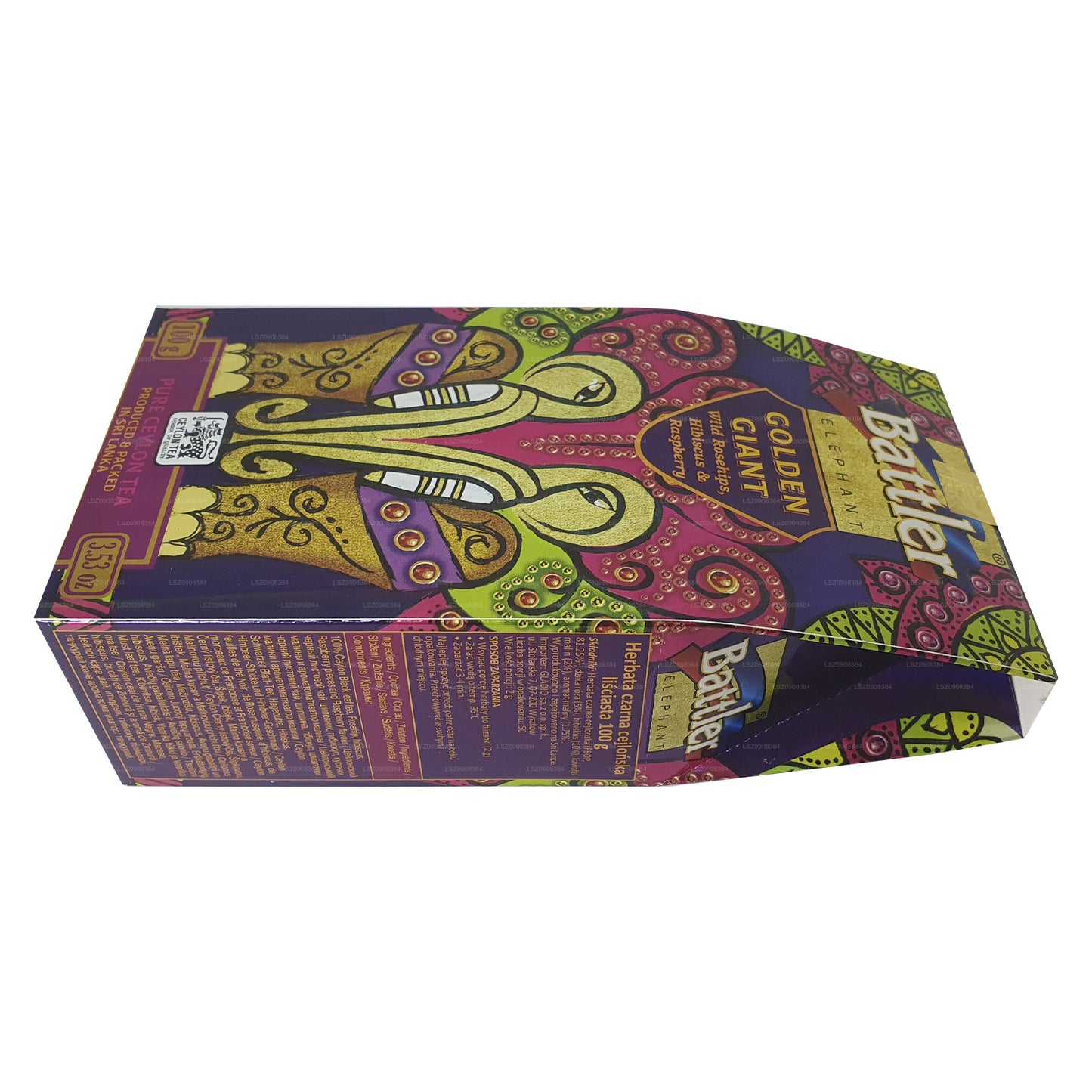 Té suelto de rosa mosqueta, hibisco y frambuesa de Battler (100 g) en caja de cartón