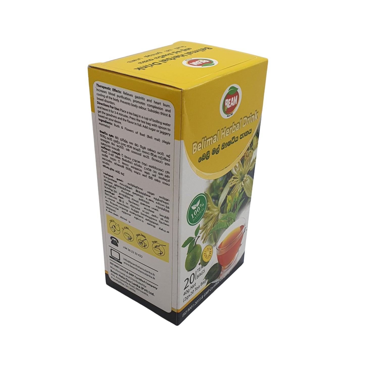 Té Beam Belimal (40 g), 20 bolsitas de té