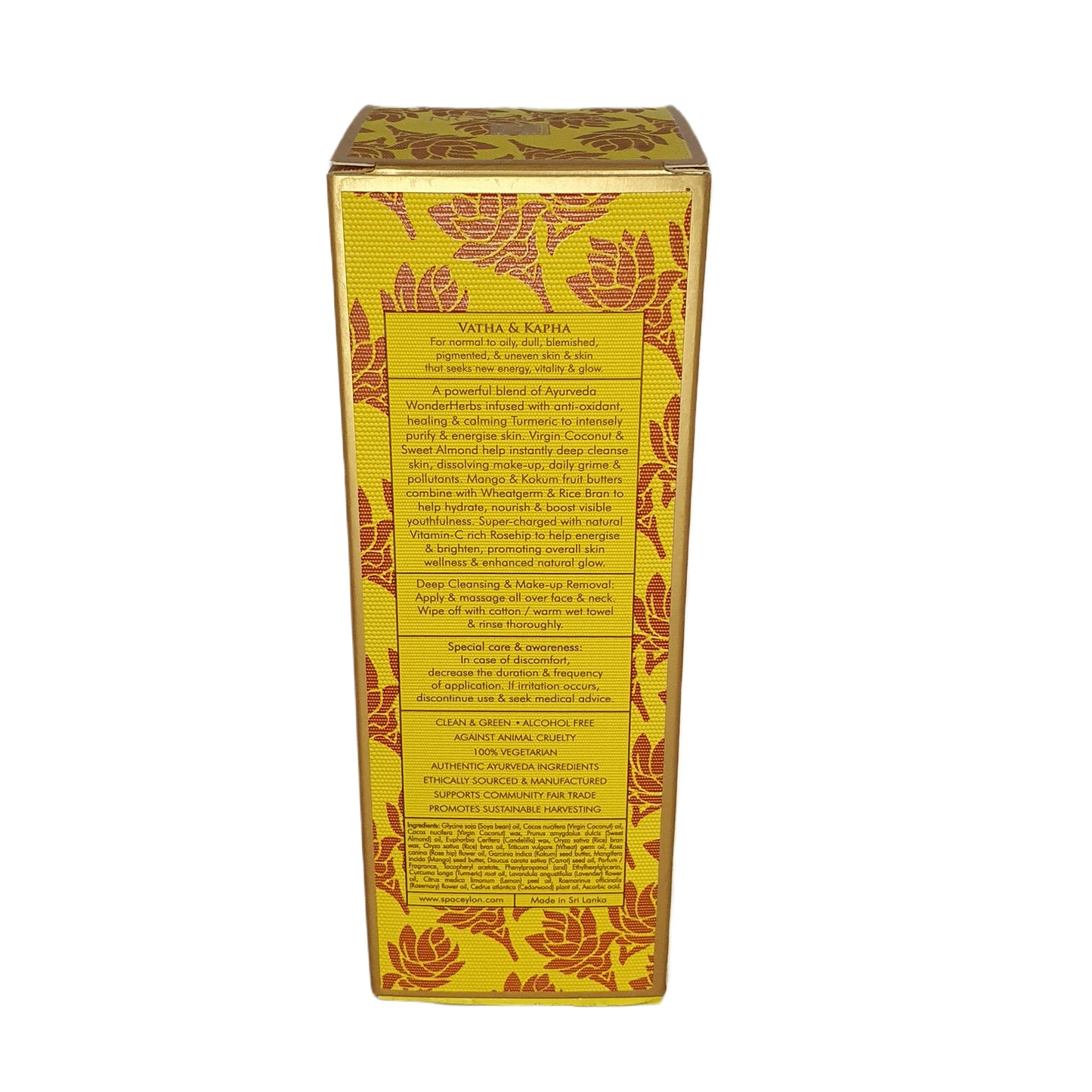 Spa Ceylon True Turmeric, Vitamin C Glow, bálsamo facial de limpieza profunda (100 ml)