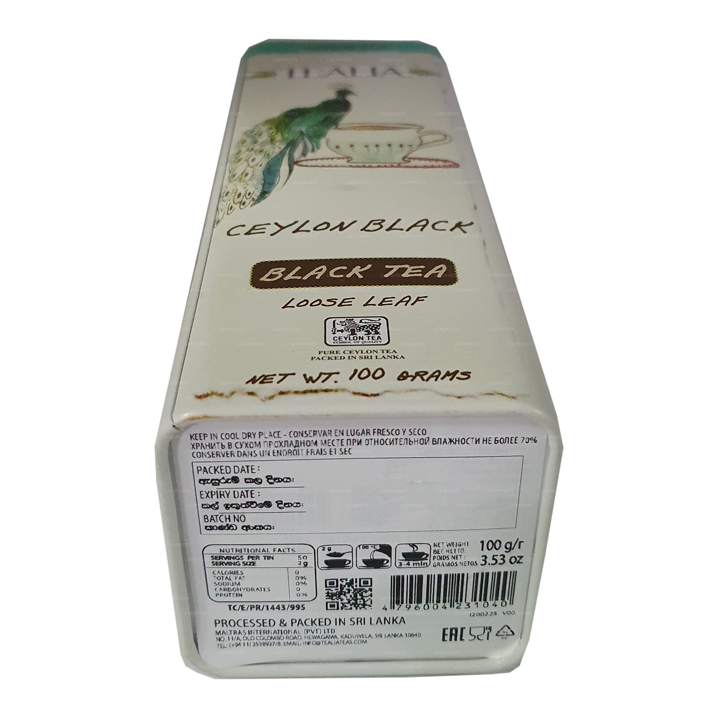 Té negro Tealia Ceilán (100 g)