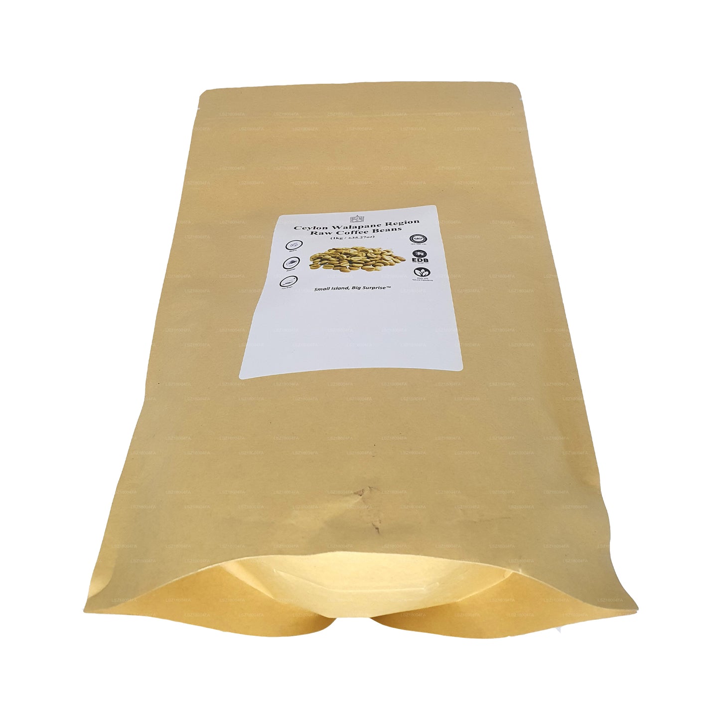 Granos de café crudos de la región de Walapane, Ceylán, Lakpura