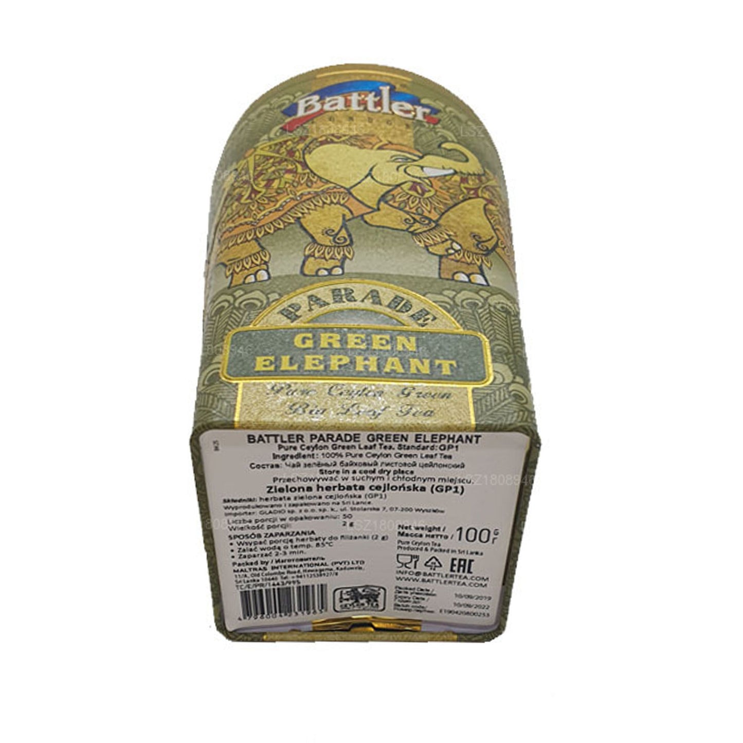 Carrito de lata Battler Parade Green Elephant (100 g)