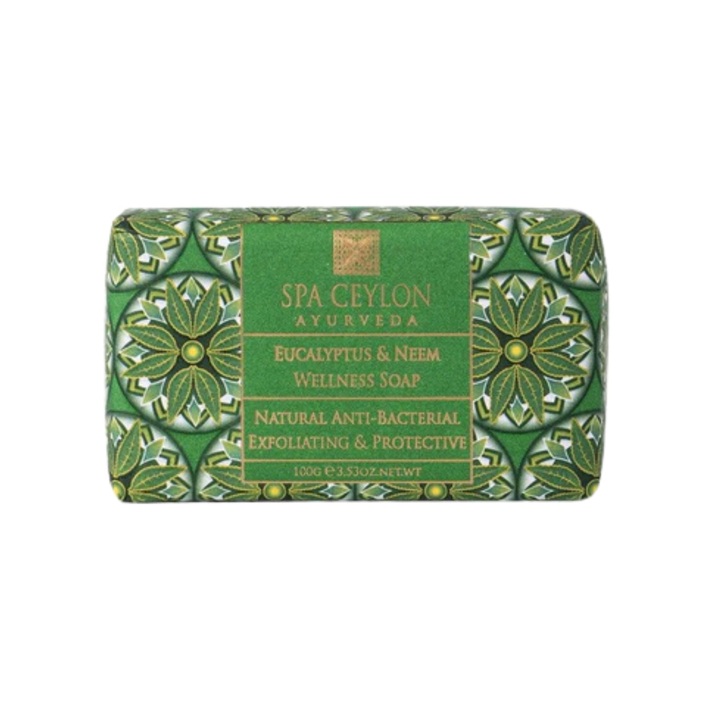 Jabón exfoliante antibacteriano Spa Ceylon de Eucalipto y Neem (100 g)