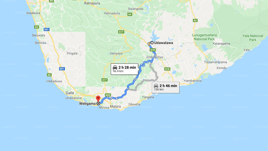 Udawalawe City to Weligama City Private Transfer