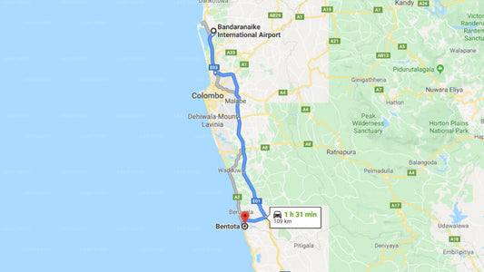 Transfer between Colombo (CMB) Airport and Marina Bentota, Bentota