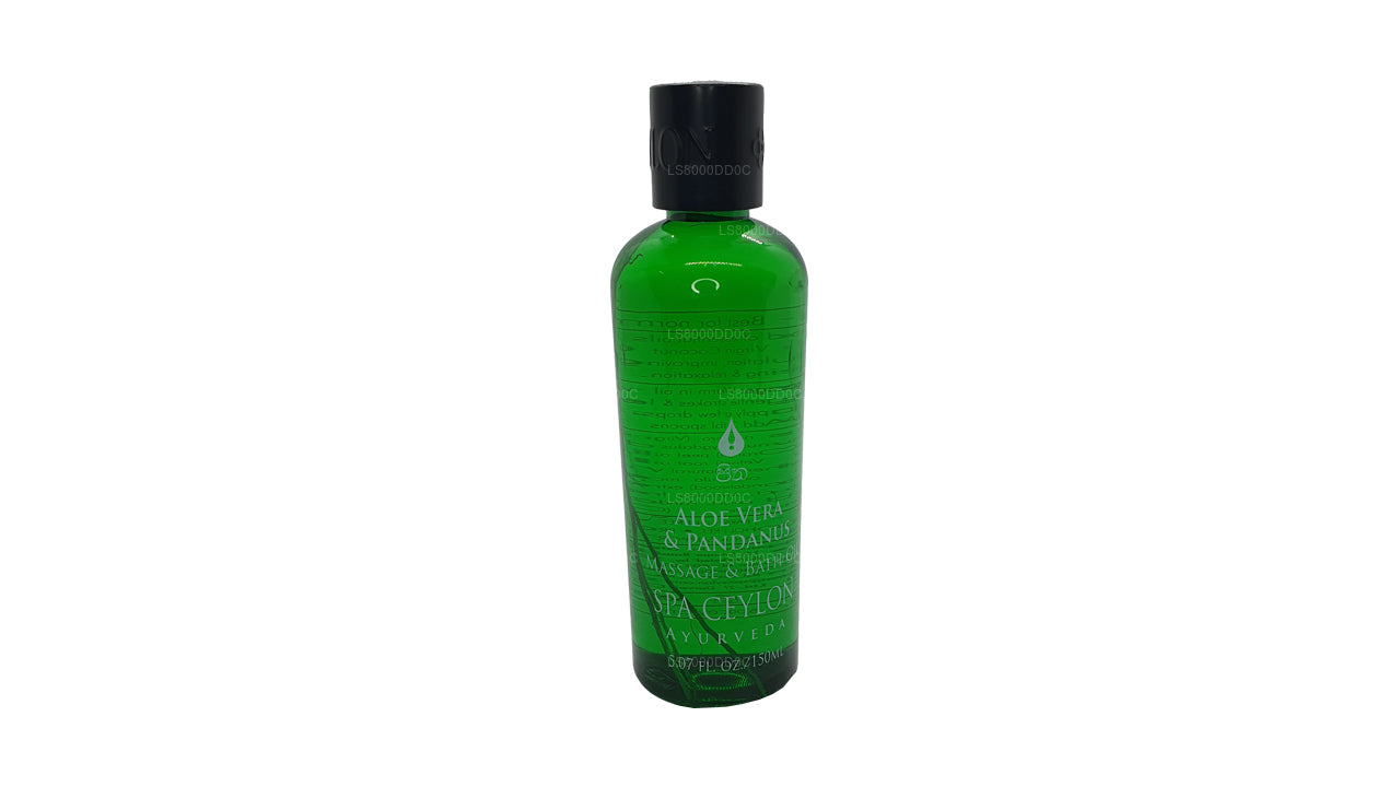 Spa Ceylon Aloe Vera, aceite de masaje y baño Pandanus (150 ml)