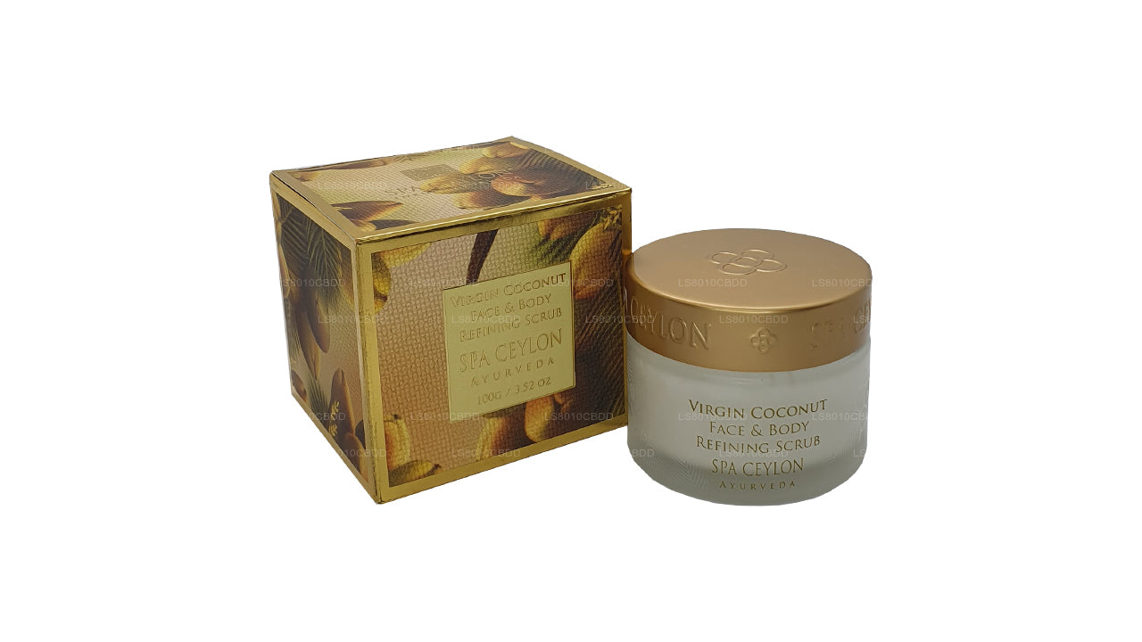 Exfoliante refinador facial y corporal de coco virgen Spa Ceylon (100 g)