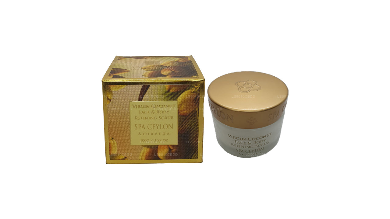 Exfoliante refinador facial y corporal de coco virgen Spa Ceylon (100 g)