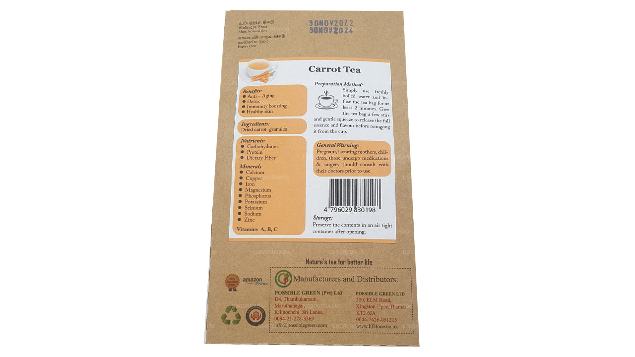 Té de zanahoria natural puro (40 g)