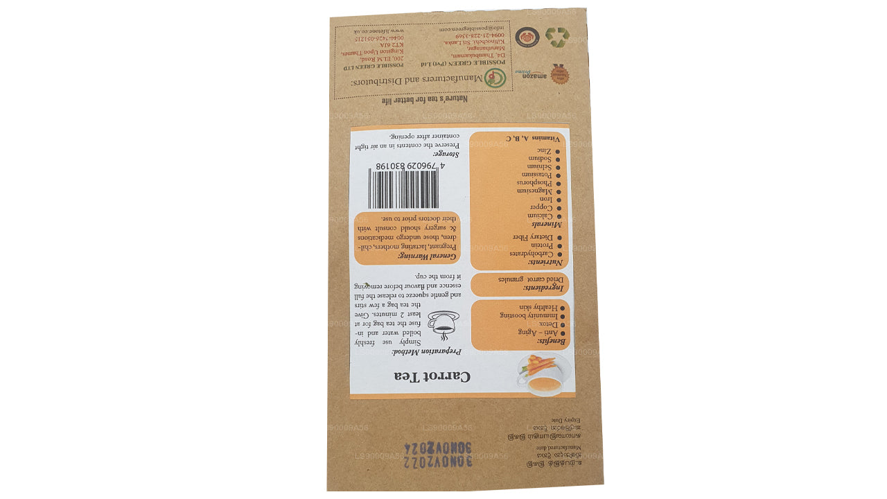 Té de zanahoria natural puro (40 g)