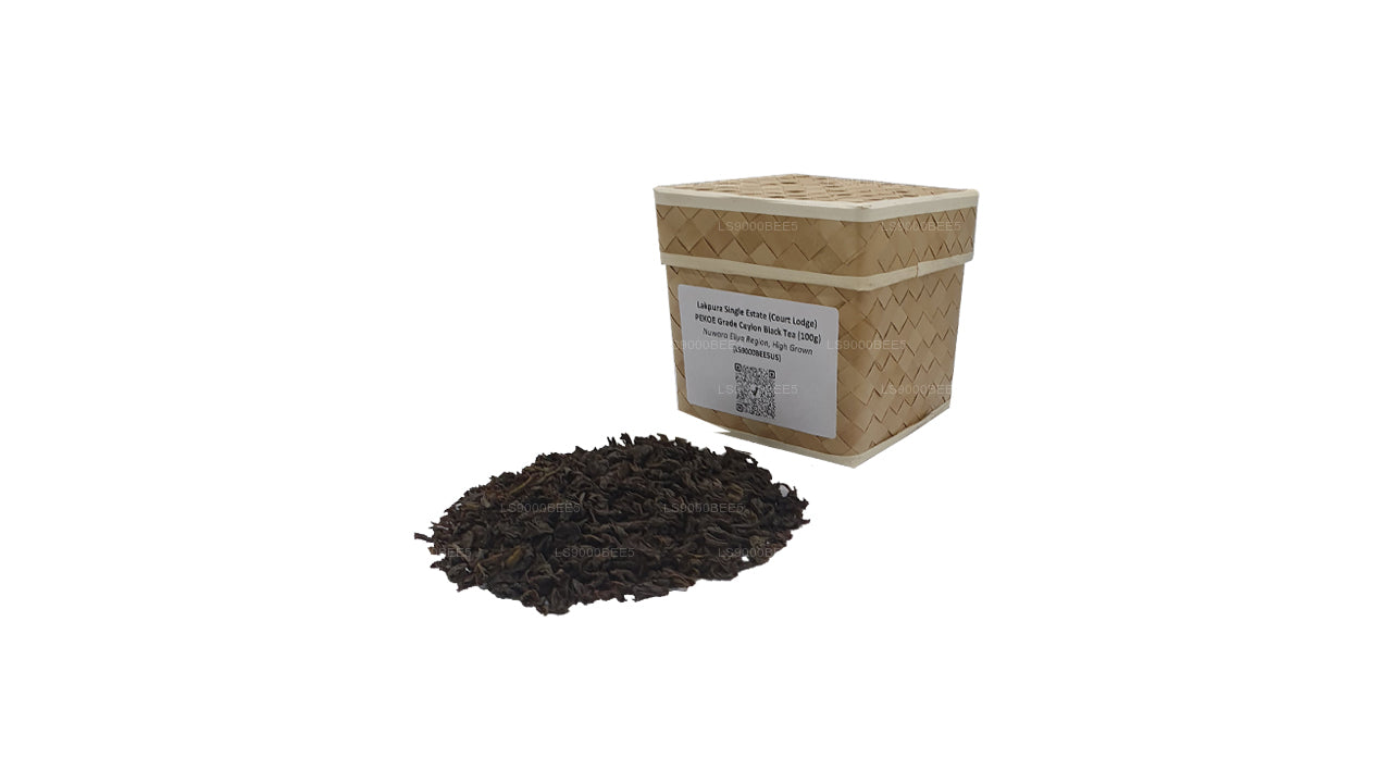 Té negro de Ceilán Lakpura Single Estate (Court Lodge) de grado PEKOE (100 g)