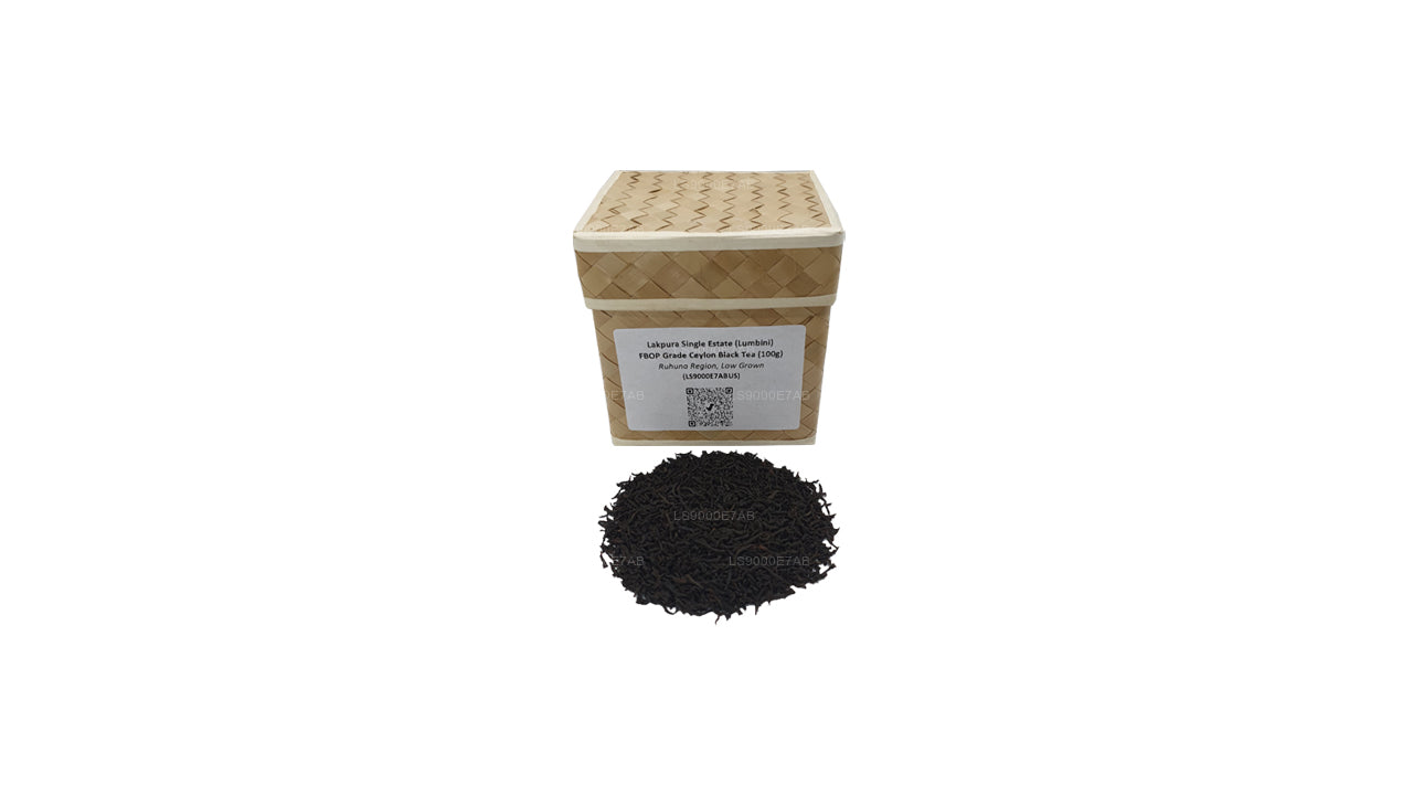 Té negro de Ceilán Lakpura Single Estate (Lumbini) de grado FBOP (100 g)