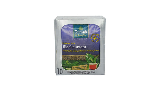 Té de grosella negra Dilmah (20 g), 10 bolsas de té envueltas individualmente