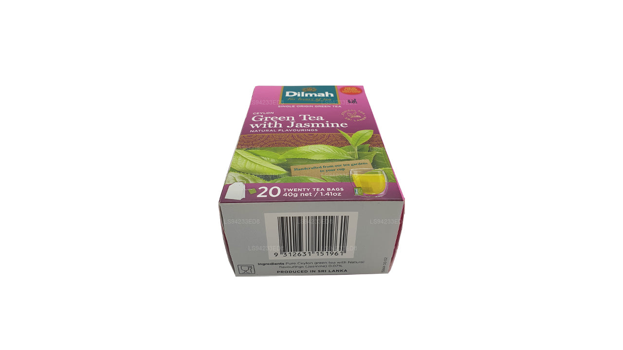 Té verde de Ceilán Dilmah con jazmín (40 g) 20 bolsitas de té