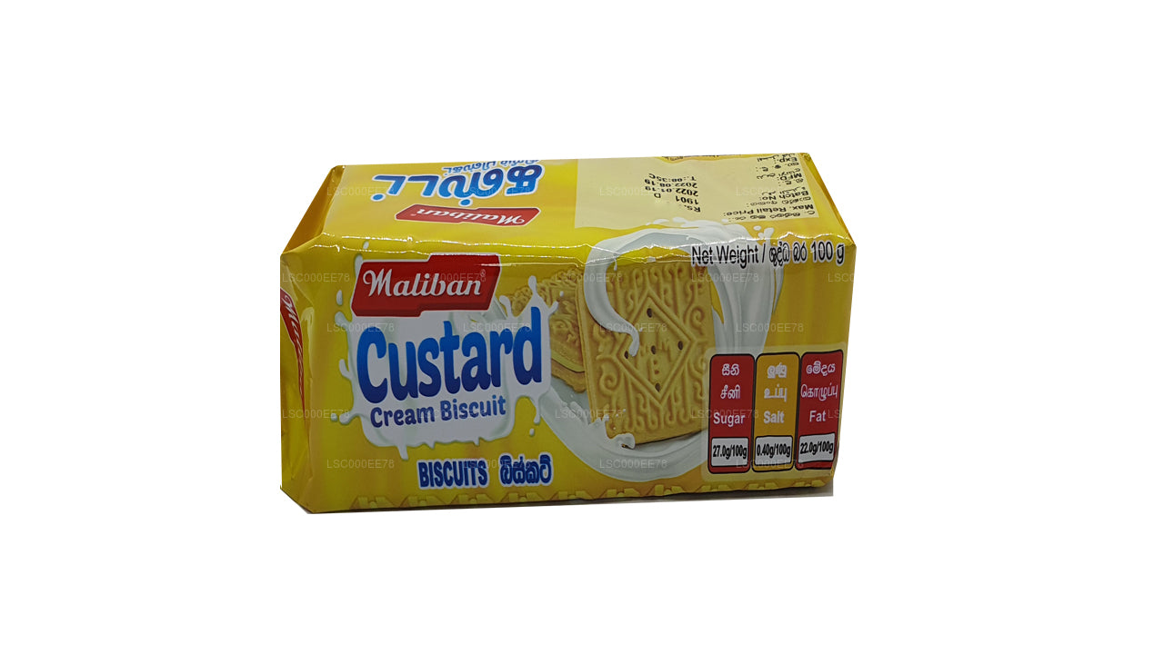 Galleta tipo sándwich con crema pastelera Maliban (100 g)